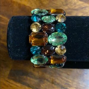 Rhinestone stretch bracket